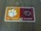 the house divided car tag, metal clemson and gamecocks