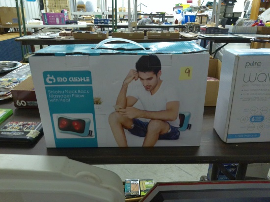 massager pillow, shiatsu neck and back massager with heat in box by mo cuishle