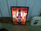 beer sign, miller lite vintage sign tested 32in tall and 22in wide
