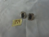 sterling signed native american earrings, 8.5g zuni native american tribe connection