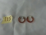 vintage sterling and bakelite earrings, 3.7g total