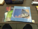 vintage records, lot of 3 classic rock records from the dire straits, lynyrd skynyrd, and quiet riot
