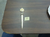 brass letter opener, new york city 6.5in long