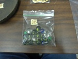 art glass marbles, mixed bag lot