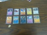 pokemon cards, 10 english holographic cards in mint shape all in hard top loaders