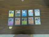 pokemon cards, 10 english holographic cards in mint shape all in hard top loaders