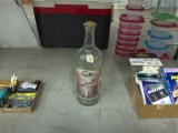 giant glass bottle, vintage tequila centinela reposado 3 liter bottle from mexico with cork 16in tal