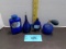 Vintage Cobalt Blue Bottles, Bourjois, Perfume w/stick, perfume w/spray