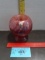Vintage Pilgrim Glass Cranberry Candle Holder/Vase