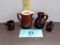 Pottery Lot, Creamer, small pitcher, tiny cup, Vase, some with markings