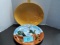 Hand Painted Mexican Painted Dish, Honey Gold Serving Plate