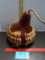 Decorative Gourd Basket with woven wood or reeds