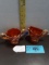 Vintage Imperial Glass-Ohio Carnival Glass Sugar and Creamer