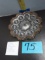 Vintage Glass Serving Plate w/decorative rondells and central star