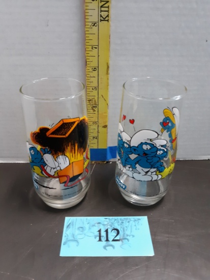 Vintage 1982 SMURF Glasses