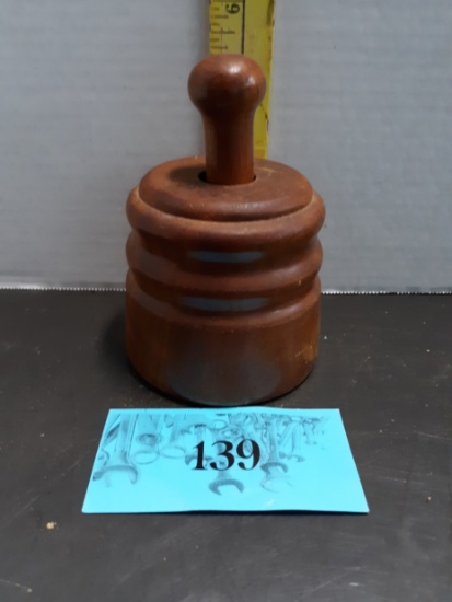 Vintage Butter Mold with Leaf stamp