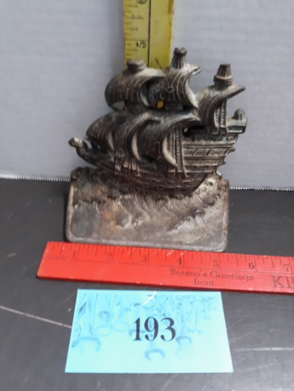 Vintage Cast Iron Ship Door Stop