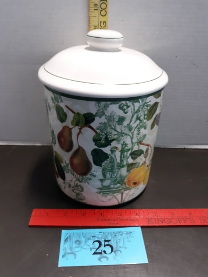 Pamella Gladding white with fruit cannister