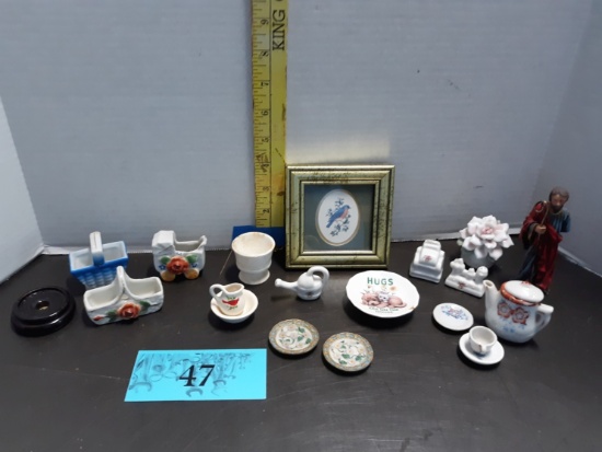 Vintage Mini Lot, cups, saucers, plates baskets and more