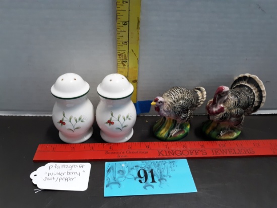 Pfaltzgraff Winter Berry S7P, Vintage Turkey S7P made in Japan