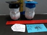 Vintage DR Hoot white milk glass Graduation, AVON