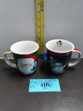 Christmas Cups, Santa, Snowman