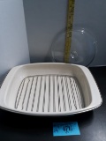 Paula Deen Rectangle Roster, glass lid