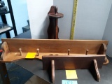 Vintage Wooden Shelves and Paper Towel Holder