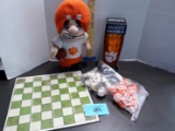 Clemson Fan, Cups, checker set with Clemson, USC Helmets