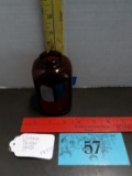 Vintage Amber Glass Bottle, 1900's
