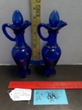 Vintage 1970's Cobalt Blue AVON Collectable Bottles