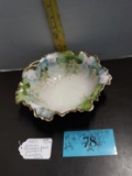 Vintage 1930's German Porcelain Bowl Scalloped, Silessien Mark