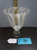 Vintage Bubble Glass Vase, hand blown