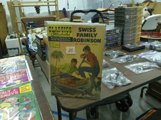 classics illustrated, swiss family robinson #42 15cent cover