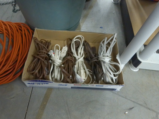 extension cords, lot of 6 indoor cords various sizes