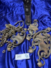 Brass Furniture Handles lot, Flashlight
