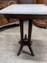 Eastlake Antique Center Marble Top Square wood table