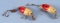 Two Creek Chub Red & White Beetle Lures