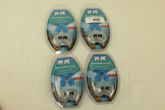 4 PI-PE Adult Earplugs w/Case