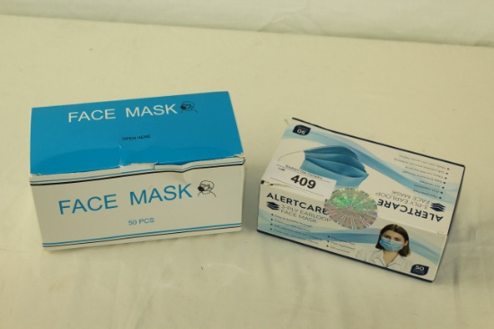 2 Boxes (50 ea.) of Face Masks.  New!