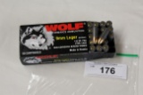 50 Rounds of Wolf 9mm 115 Gr. FMJ Ammo