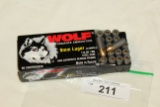 50 Rounds of Wolf 9mm 115 Gr. FMJ Ammo