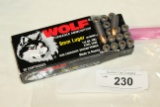 50 Rounds of Wolf 9mm 115 Gr. FMJ Ammo