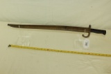 French Yataghan-Bladed 1866 Bayonet w/Muzzle Ring & Scabbard