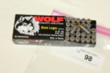 50 Rounds of Wolf 9mm 115 Gr. FMJ Ammo