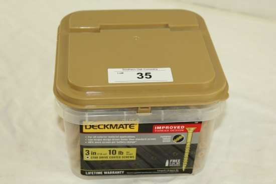 Deckmate #9, 3" Star Drive Coated Screws. 10lb. Container.