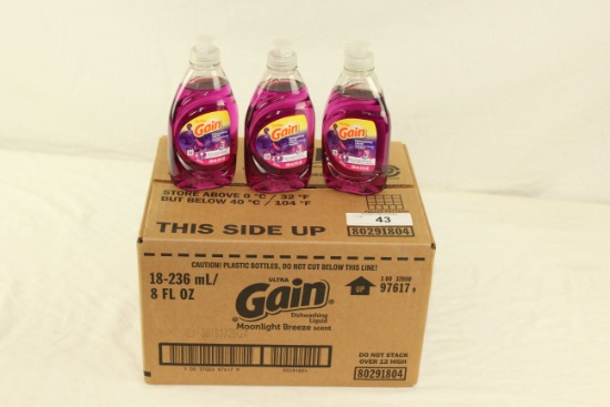 Full Case (18 Bottles) of Gain Dishwashing Liquid