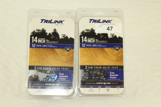 2- 2 TriLink Saw Chain Value Packs - 52 Drive Links.  New!