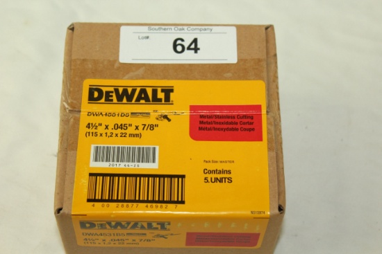 DeWalt 4-1/2" x .045" x 7/8" Metal Stainless Cutting Discs