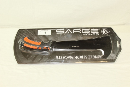 Sarge Knives Jungle Shark Machete w/Nylon Sheath - New!